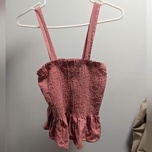 Wilfred Dusty Rose Smocked Top